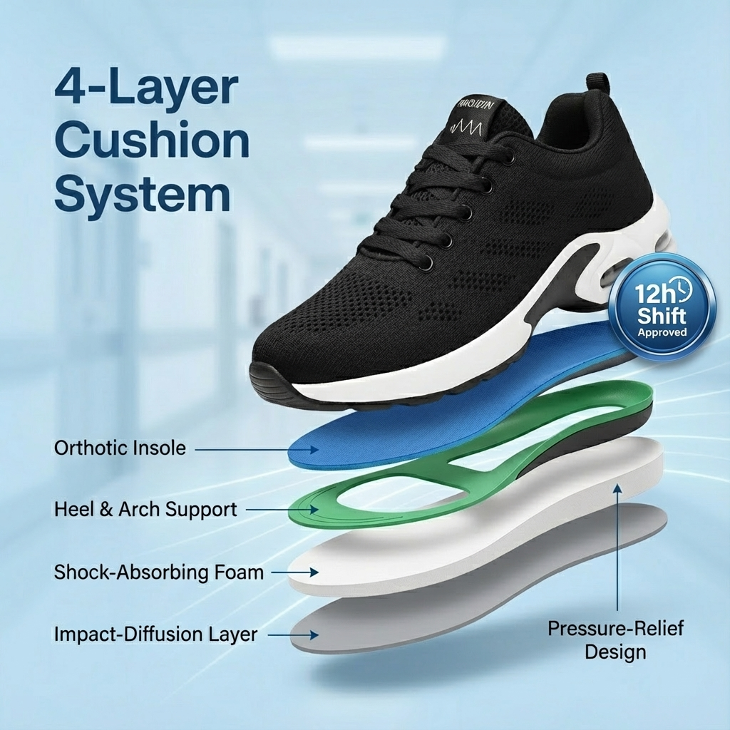 Orthora™ Pro – 12-Hour Shift Shoes for All-Day Foot, Knee & Back Pain Relief (BOGO) 14