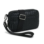 Statshy – Woven Leather Crossbody Wallet