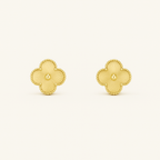 Gold-Tone Clover Necklace Bracelet Earrings Set