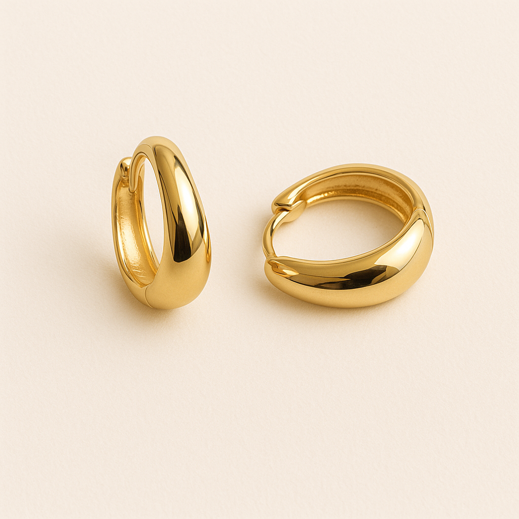 Rounded Mini Hoop Earrings, 10–14 mm — Hilda