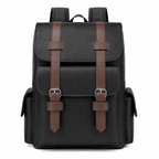 Men's PU Leather Laptop Backpack – 15.6" Business Travel Backpack 2