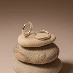 Classic Plain Hoop Earrings, 14–21 mm