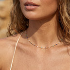 Blue and White Enamel Choker — Mykonos