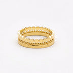 Three Textured Stacking Rings Set — Daily