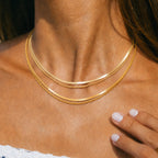 Herringbone and Rope Layered Necklace — Ios