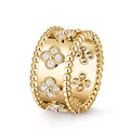 Wide Clover Detail Band Ring — Abby