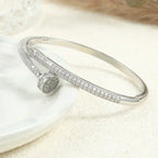 Zirconia Nail Cuff Bracelet — Deluxe