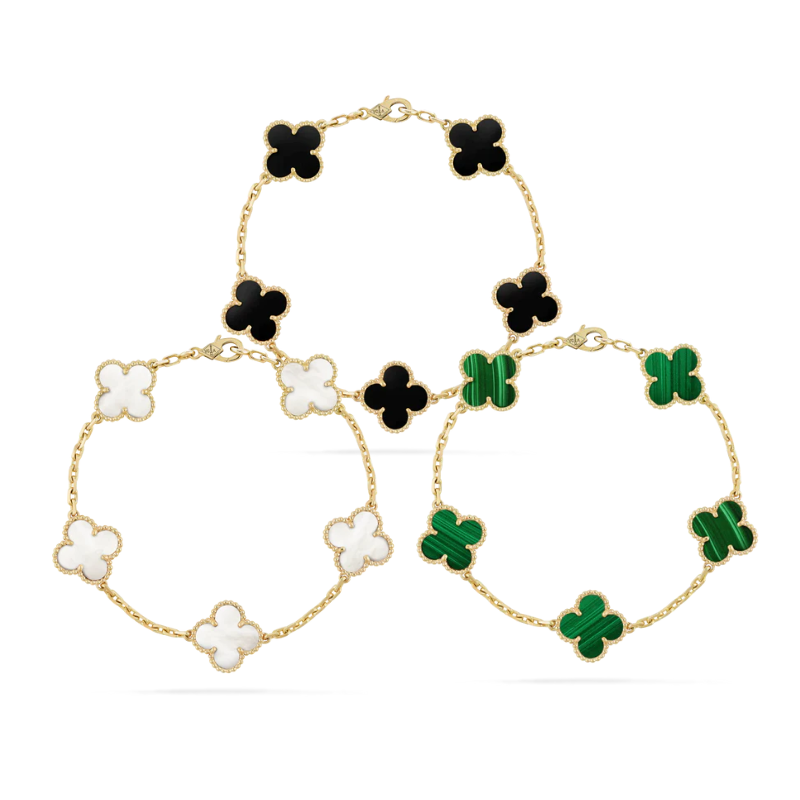 Three-Color Clover Bracelet Set — Hollywood