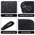 Statshy – Woven Leather Crossbody Wallet