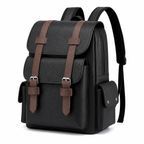 Men's PU Leather Laptop Backpack – 15.6" Business Travel Backpack 1