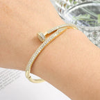 Zirconia Nail Cuff Bracelet — Deluxe
