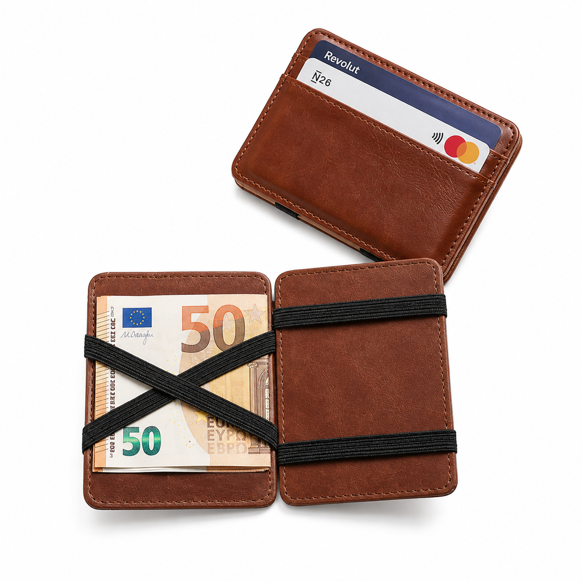 Men's Synthetic Leather Money Clip Wallet 3