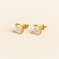 Square Crystal Stud Earrings — April