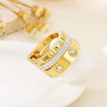Roman Numeral Crystal Band Ring