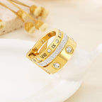 Roman Numeral Crystal Band Ring