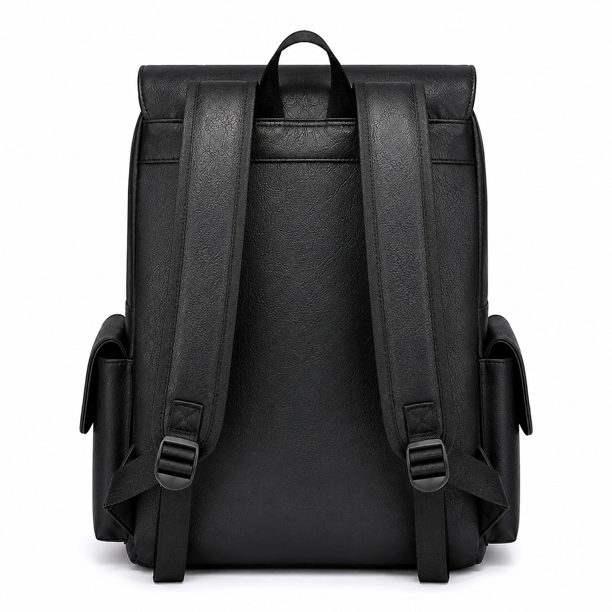Men's PU Leather Laptop Backpack – 15.6" Business Travel Backpack 4