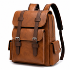 Men's PU Leather Laptop Backpack – 15.6" Business Travel Backpack 6