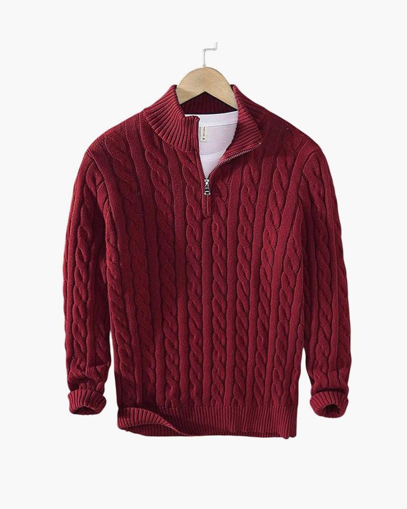Cable-Zip Sweater - South Korea Taebaek 7