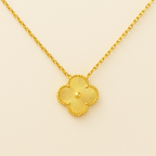 Gold-Tone Clover Necklace Bracelet Earrings Set