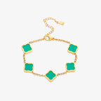 Five Quatrefoil Chain Bracelet — Golden Clover
