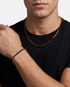 Black Tennis Necklace, 4 mm, 14K Gold-Plated