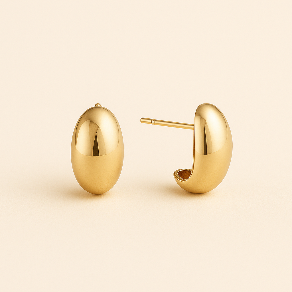 Smooth Dome Stud Earrings — Celeste