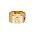Wide Screw Detail Statement Ring — Love