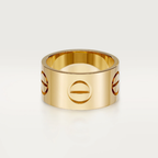 Wide Screw Detail Statement Ring — Love