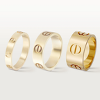 Wide Screw Detail Statement Ring — Love