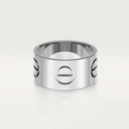 Wide Screw Detail Statement Ring — Love