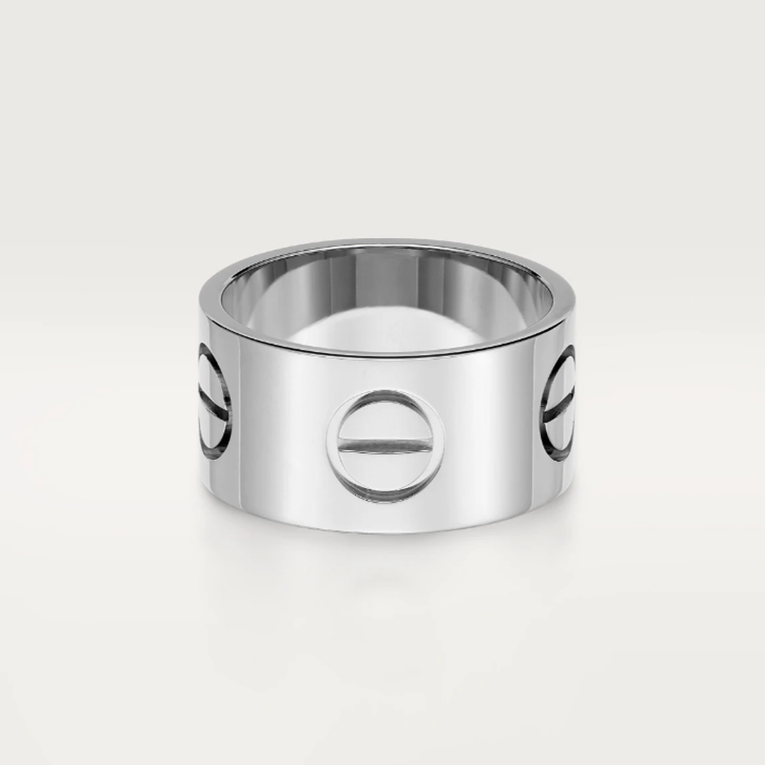 Wide Screw Detail Statement Ring — Love