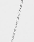 Men’s Silver-Tone Stainless Steel Figaro Chain Bracelet, 6 mm