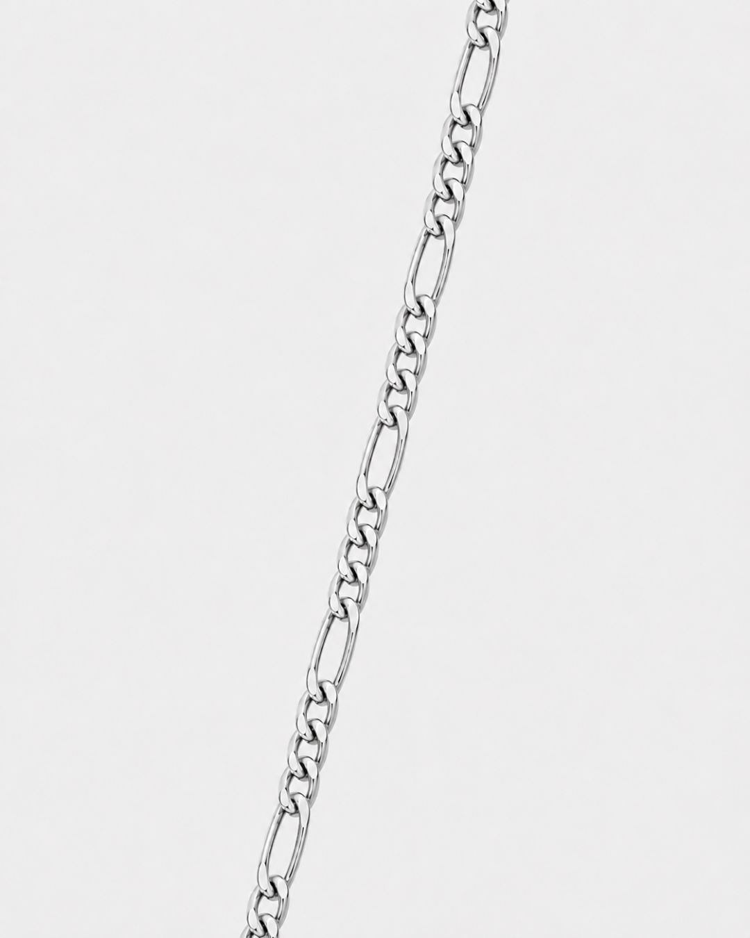 Men’s Silver-Tone Stainless Steel Figaro Chain Bracelet, 6 mm