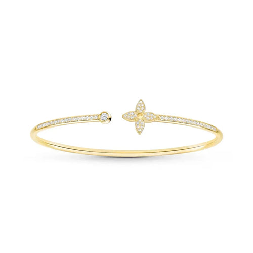 Four-Petal Open Cuff Bracelet — Ester