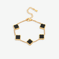 Five Quatrefoil Chain Bracelet — Golden Clover