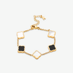 Five Quatrefoil Chain Bracelet — Golden Clover