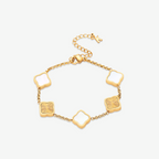 Five Quatrefoil Chain Bracelet — Golden Clover