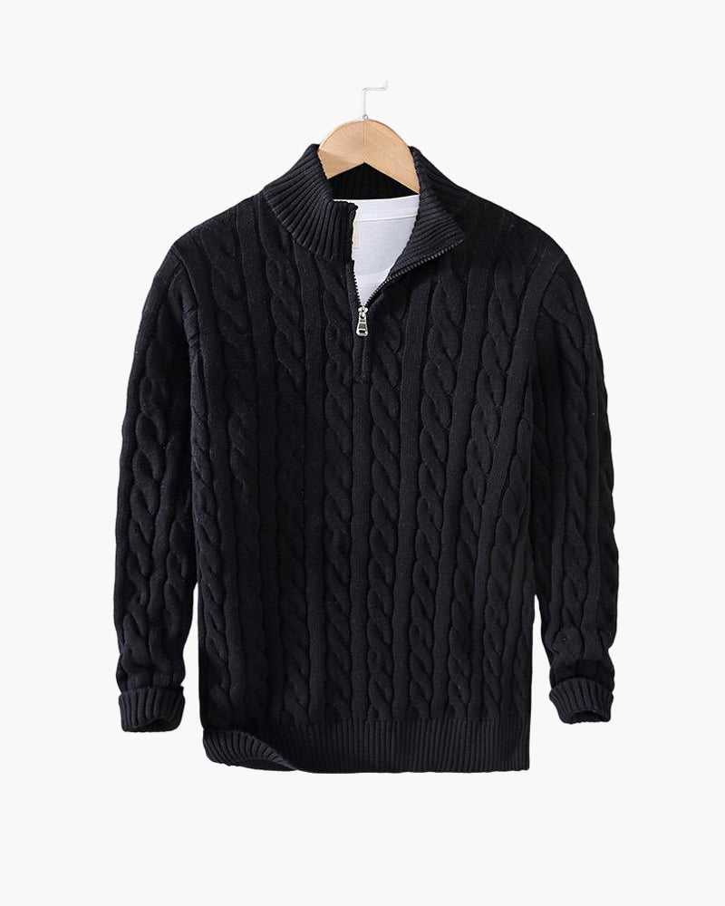 Cable-Zip Sweater - South Korea Taebaek 9