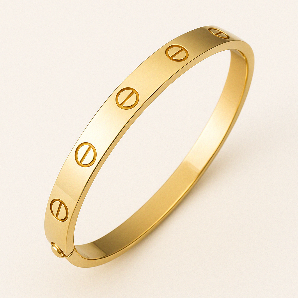 Gold-Tone Clover Nail and Screw Bracelet Set — Rome