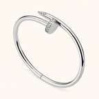 Nail Cuff Bracelet with Clear Accents