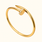 Nail Cuff Bracelet with Clear Accents
