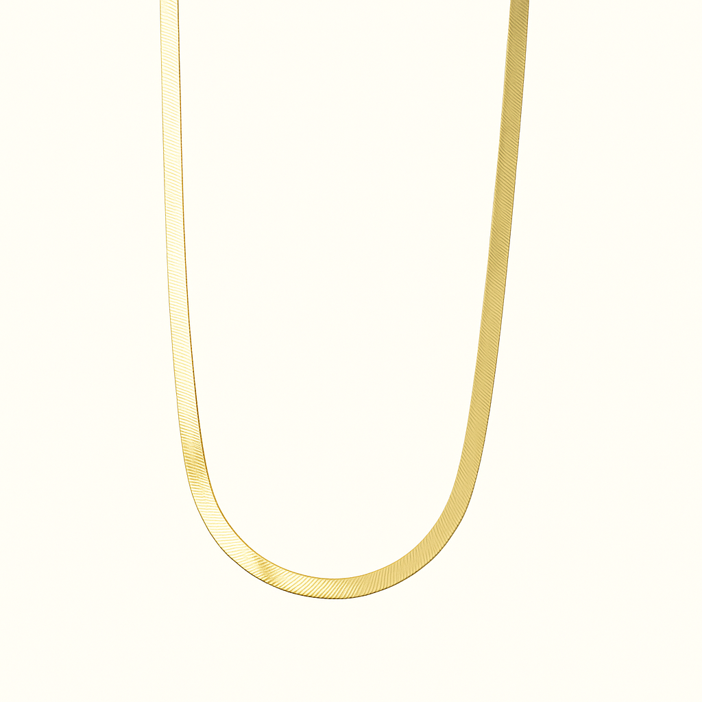 Flat Herringbone Chain Necklace — Chelsea