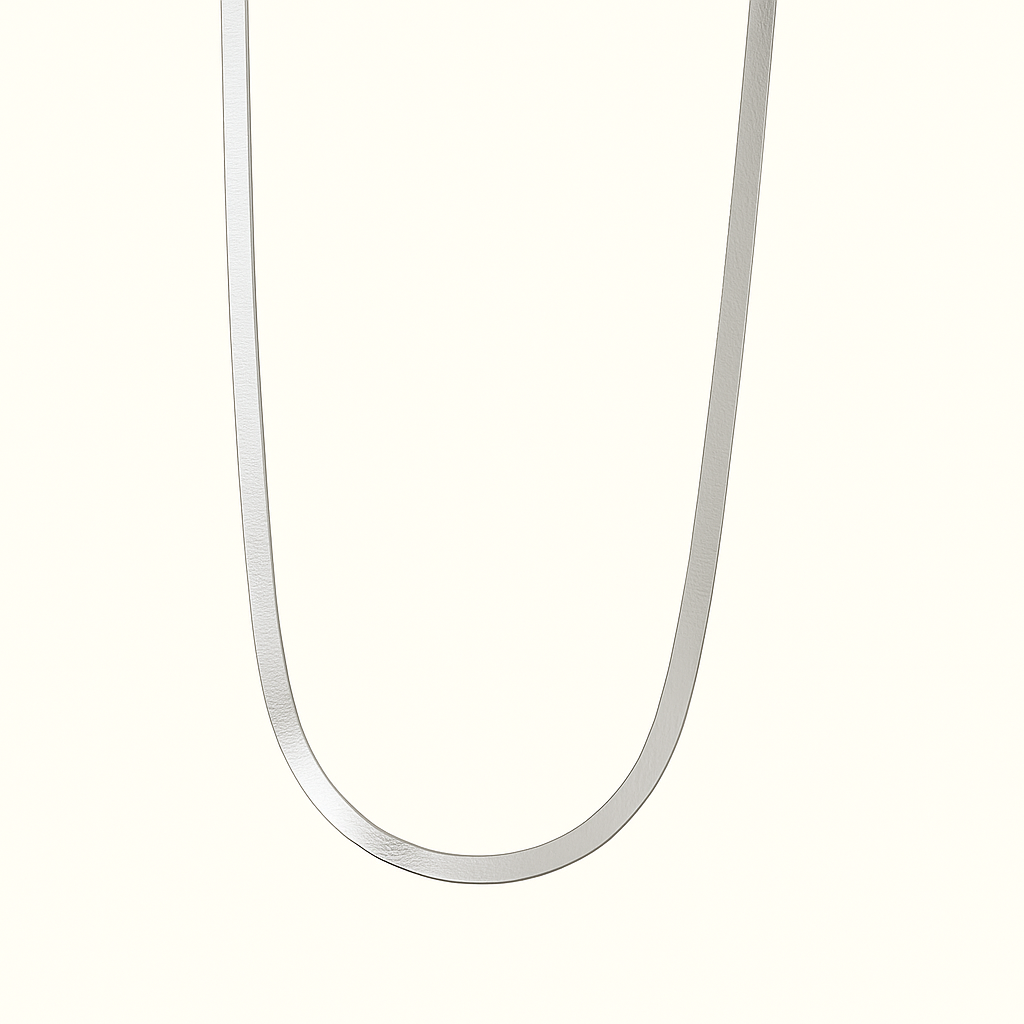 Flat Herringbone Chain Necklace — Chelsea