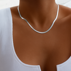 Flat Herringbone Chain Necklace — Chelsea