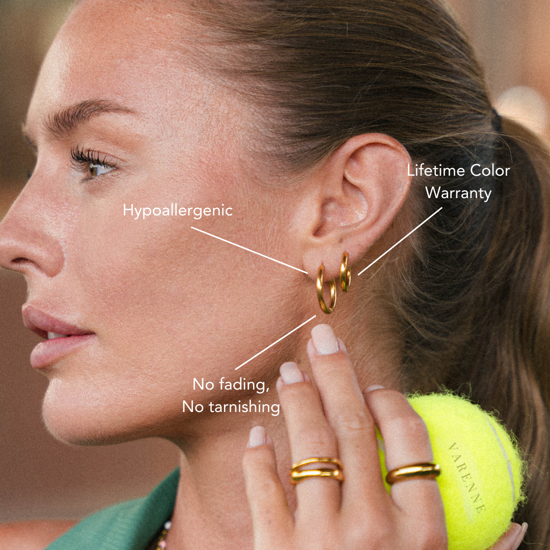 Classic Plain Hoop Earrings, 14–21 mm