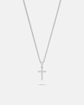 Men’s Cross Pendant Necklace, Silver-Tone Stainless Steel