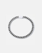 Men’s Cuban Link Bracelet, 6 mm, Platinum-Plated