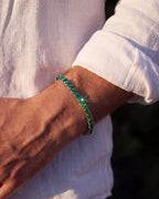 Green Tennis Bracelet, 4 mm, 14K Gold-Plated — Reserva
