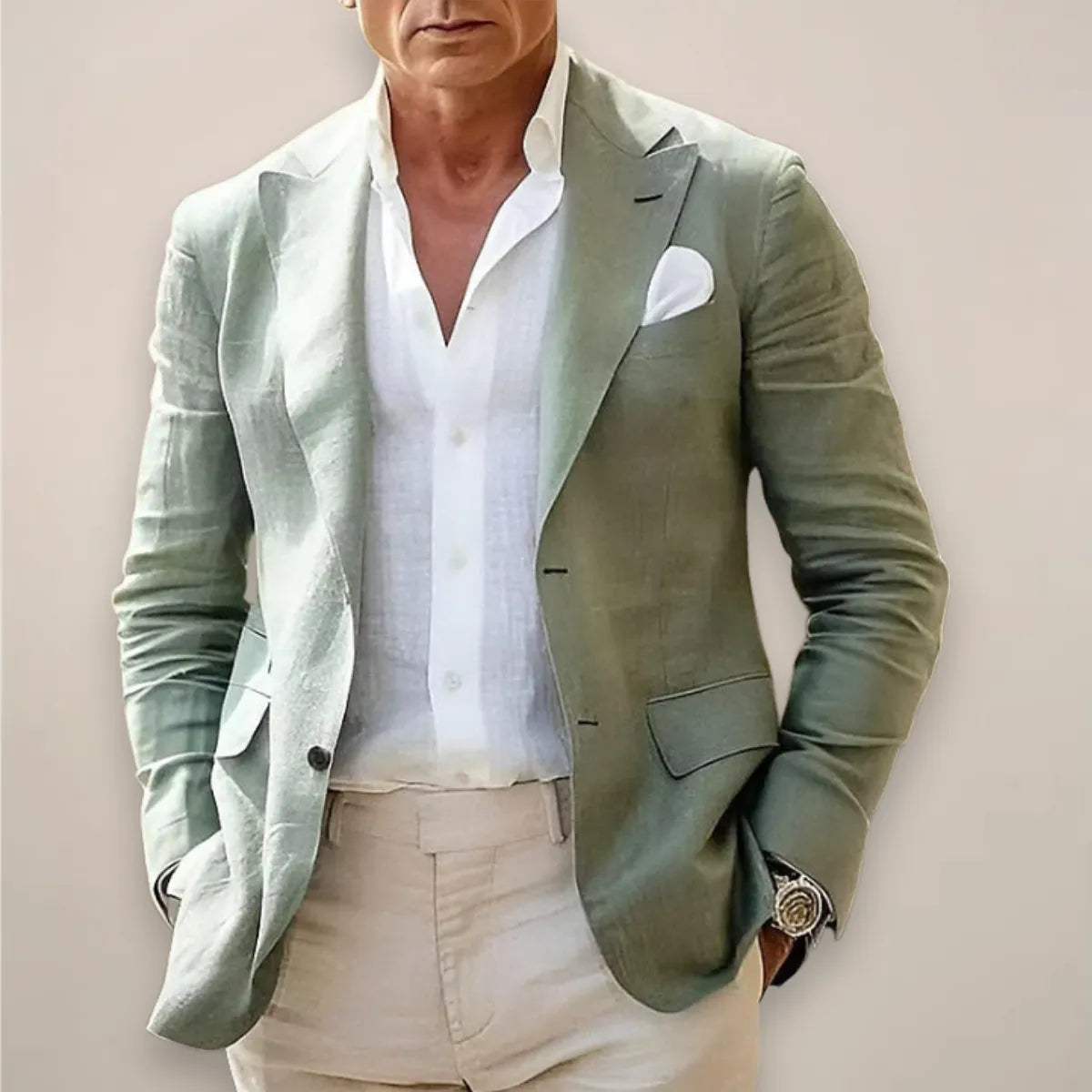 Amalfi Linen Blazer - Tailored Menswear 3