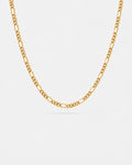 Men’s 18K Gold-Plated Figaro Chain Necklace, 3 mm